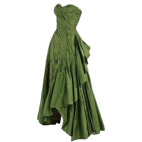 Green Dress Grunge, Green Dress Aesthetic, Dress Png, Dark Green Dress, Fairy Clothes, Chique Outfits, Green Gown, Prom Dress Inspiration, Party Gown