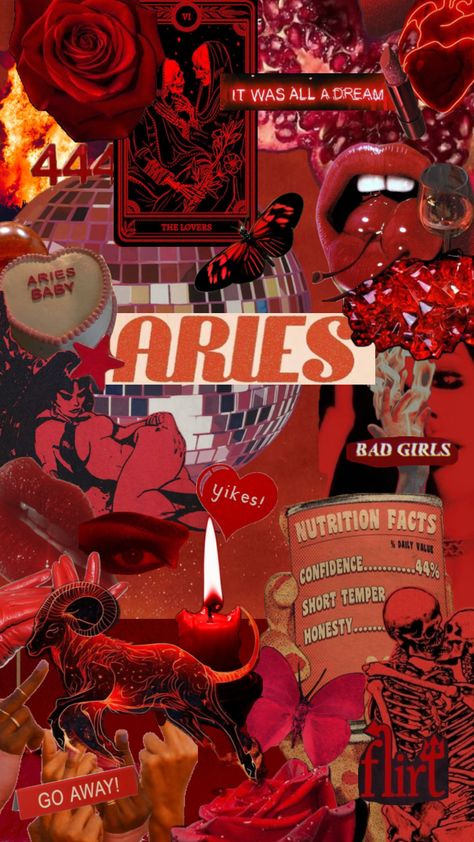 Aries Collage, Aries Core Aesthetic, Aries Core, Aries Wallpaper, Aries Aesthetic, Aries Baby, Aries Art, Cute Images For Wallpaper, Aries Zodiac Facts