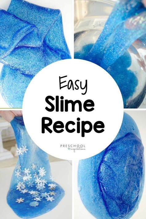 Make PERFECT slime - the first time! - with this easy slime recipe! Includes a slime recipe with borax, one with contact solution, and lots of tips and tricks for how to make slime. #preschoolinspirations #preschool #slime #diyslime #slimerecipe #kidsactivities Slime Preschool, Perfect Slime, Contact Solution, Easy Slime Recipe, Slime Recipes, Homemade Paint, Slime Time, Diy Slime Recipe, Sensory Activities Toddlers