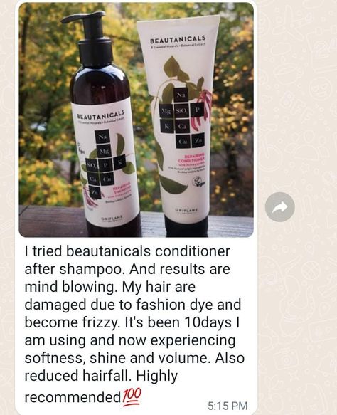 Beautanicals Repairing Shampoo Oriflame, Oriflame Products, Oriflame Beauty Products, Coconut Shampoo, Diy Hair Care, Skincare Video, Happy Customer, Diy Hair, Shampoos