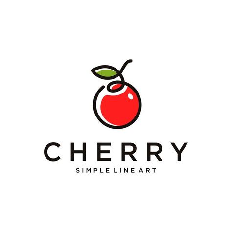 Cherry Logo Design Branding, Cherry Logo Design Ideas, Fruits Logo Design, Cherry Logo Design, Aadivasi Name Logo, Fruit Logo Design Ideas, Cherry Illustration, Fruit Logo Design, Cherry Logo