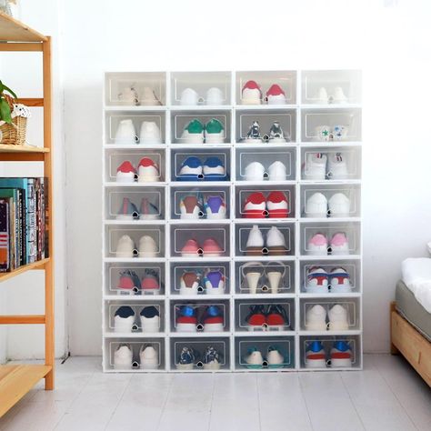 Cabinet Plastic, Clear Plastic Shoe Boxes, Shoe Storage Drawers, Shoe Storage Containers, Shoe Box Storage, Sneaker Storage, Plastic Shoe Boxes, Shoe Room, Closet Shoe Storage