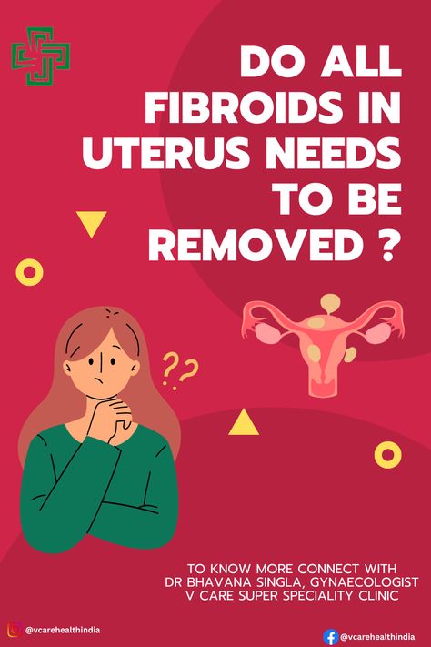 Do all Fibroids in uterus to be removed? No it depends on symptoms, location and size of Fibroids. Talk to Dr Bhavana Singla, Gynaecologist for further queries VCARE SUPER SPECIALTY CLINICS & DIAGNOSTICS 📞09999201616, 09350789077 Fibroid Uterus, Health And Wellness, Health