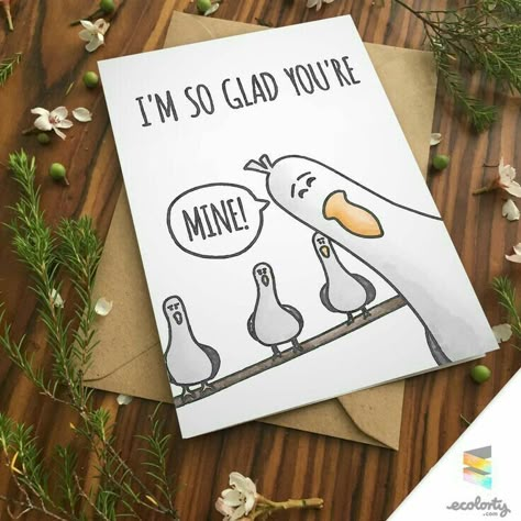 Punny Cards, Cute Puns, Cadeau Diy, Diy Gifts For Boyfriend, Funny Cards, Valentin Nap, Valentine Day Cards, Cute Cards, Drawing People