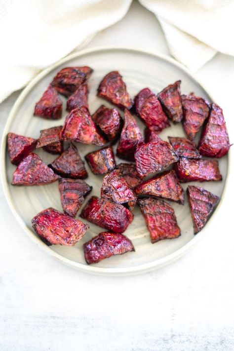 Air Fryer Roasted Beets - Divalicious Recipes Roasted Beets, Healthy Side Dishes, Air Fryer Recipes, Paleo Gluten Free, Beets, Main Course, Air Fryer, Side Dishes, Gluten Free