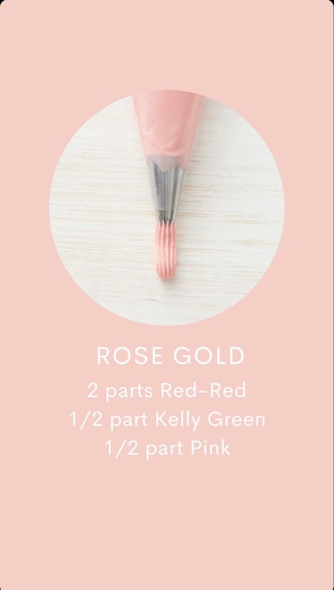 Wilton Color Right Mixing Chart Pink, Peach Icing Color, Muted Frosting Colors, Dusty Rose Food Coloring, Pink Icing Color Chart, Rose Gold Icing Color, Pink Frosting Color Chart, Pink Color Chart, Frosting Color Guide