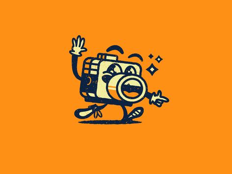 Retro Walking Camera by Peter Giuffria on Dribbble Camera Tattoo, Camera Logo, Camera Icon, Mood Wallpaper, Retro Camera, Branding Design Inspiration, Cool Wallpaper, Global Community, Fashion Art