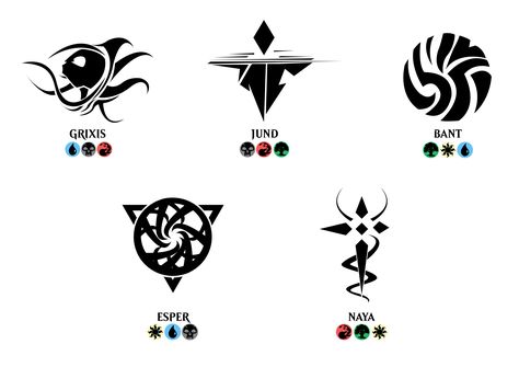 Symbols for Magic The Gathering Shard colors based from each of their charms Magic The Gathering Tattoo Ideas, Mtg Tattoo Ideas, Magic The Gathering Tattoo, Mtg Tattoo, Magic The Gathering Planeswalker, Magic Concept, Tattoos Sketches, Magic Gathering, Mtg Altered Art