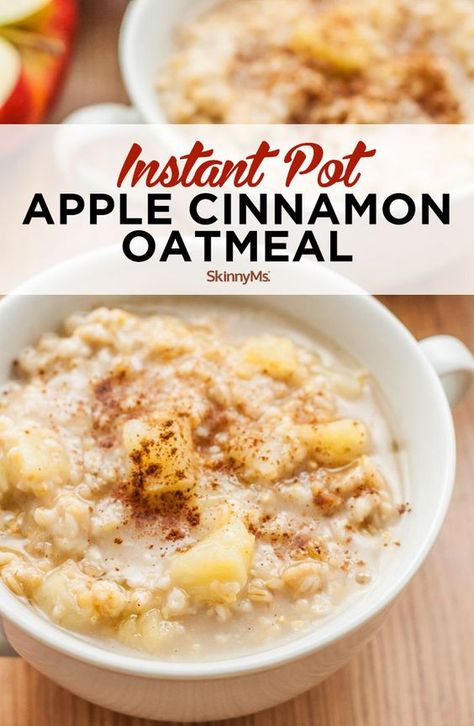 Instant Pot Apple Cinnamon Oatmeal, Slow Cooker Oatmeal, Apple Cinnamon Oatmeal, Cinnamon Oatmeal, Oatmeal Recipe, Healthy Oatmeal, Easy Instant Pot Recipes, Instant Pot Dinner Recipes, Instapot Recipes