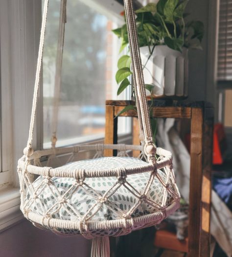 Macrame Bed, Hanging Cat Bed, Macrame Cat Hammock, Macrame Swing, Pet Beds Cat, Cat Wall Furniture, Wall Furniture, Cat Hammock, Diy Boho