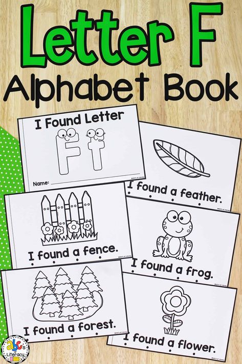 Letter F Books For Kindergarten, Letter Booklets Free Printable, F Words Preschool, Letter F Books For Preschool, Letter F Kindergarten Activities, Letter F Printables Free, Letter F Activities For Kindergarten, Letter Books Preschool Free Printable, Preschool Letter F Activities