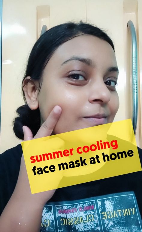 Summer face mask for glowing skin | instant cooling face mask Summer Face Pack, Cooling Face Mask, Face Mask For Glowing Skin, Summer Face Mask, Mask For Glowing Skin, Face Mask At Home, Mask At Home, Multani Mitti, Mask For Oily Skin