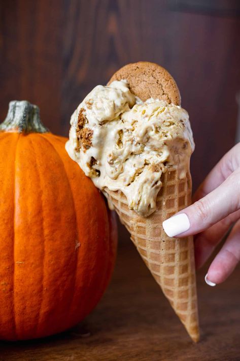 Pumpkin Cheesecake Ice Cream Pumpkin Cheesecake Ice Cream, Gingersnap Cookies, Gingersnap Crust, Serve Ice Cream, Cheesecake Ice Cream, Ginger Snap Cookies, Soft Serve Ice Cream, Pumpkin Pie Filling, Ice Cream Recipe