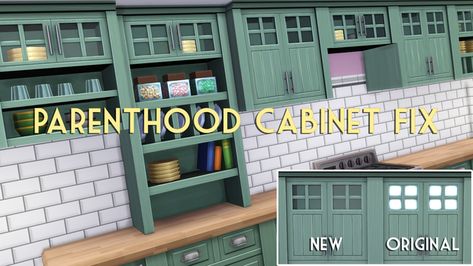 Parenthood Cabinet Fix | ice-creamforbreakfast on Patreon Sims 4 Parenthood, Trending Photos, Sims 4 Build, Upper Cabinets, Sims 4 Game, Sims Mods, Sims 4 Custom Content, Maxis Match, Sims 4 Mods