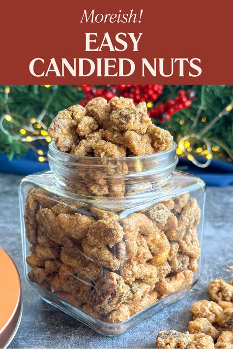 This is the easiest recipe for Candied Nuts, so simple to whip up, thickly coated crunchy sweet nuts. So moreish and hard to resist. Candy Coated Nuts Recipe, Nuts Recipes Healthy, Brazil Nuts Recipes, Candied Hazelnuts Recipe, Candied Nuts Recipe Easy, Sugared Nuts Recipe, Party Nuts Recipe, Candied Nuts Recipe, Nut Cups