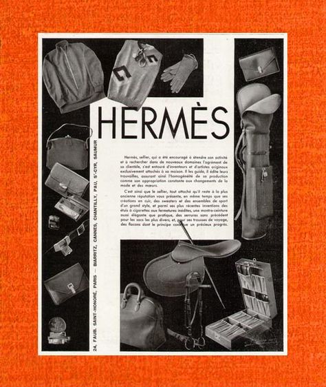 Hermès ad, 1950s Hermes Ad Campaign, Hermes Advertisement, Hermes Magazine, Hermes Photography, Hermes Book, Mcm Fashion, Hermes Sellier, Luxury Graphic Design, Fashion Study