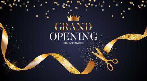 Opening Card, Grand Opening Banner, Grand Opening Invitations, Banner Background Hd, Business Poster, Ribbon Banner, Event Flyers, Best Background Images, Photo Frame Gallery