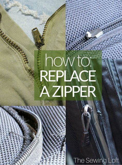 How to replace a zipper - The Sewing Loft Fix A Zipper, Zipper Tutorial, Sewing Alterations, Sewing 101, Sewing Lessons, Sewing Projects For Beginners, Sewing Skills, Diy Sewing Projects, Love Sewing