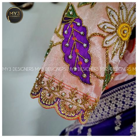 The Bridal edit 👰 . Customised bridal Halfsaree set 👆 . - Dazzling Orange Paithani 🦚 work blouse - - Violet 💜 Pure Dola Silk Dupatta🥻 - - Iron Pleated Paithani lehanga skirt 👗🌺 - 👇 Dazzling Orange 🧡 Paithani 🦚 work blouse with defined highlighting maggam work🌷 with customised high neck model and 🌺 adored with zari, jarkan, cut dhana, ✨ gold beads and sequence with Cutwork Sleeves and fine detailing .... 🌟 👇 MODEL NO : 109 👇 Outfit can be customised✔️ in any colour and model🎀 of your ... Green Paithani Blouse Designs Latest, Paithani Blouse Designs Latest, Paithani Blouse, Sequence Blouse, Bridal Blouse, Bridal Blouse Designs, Blouse Designs Latest, Maggam Work, Custom Bridal