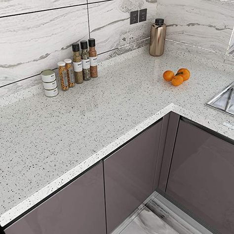 Countertop Contact Paper, White Marble Wallpaper, Countertops For Kitchen, Countertops Marble, Marble Sticker, Marble Vinyl, Concrete Wallpaper, New Countertops, Granite Countertop