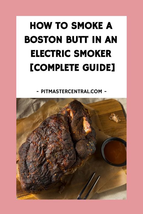 Step-by-step guide to smoking a Boston Butt in an electric smoker - perfect for BBQ lovers! #electric smoker #Boston Butt #bbq #smoking meat #cooking tutorial Pulled Pork Electric Smoker, Boston Button Recipes Smoker, Pit Boss Smoker, Antique Wash Stand, Smoker Recipes Electric, Smoked Pork Shoulder, Meat Cooking, Charcoal Smoker, Electric Smoker