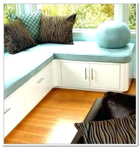 corner window seat - Google Search Wooden Corner Seating, Sitout Designs With Seating, Corner Bench Seating With Storage, Kitchen Corner Bench Seating, Bench Seating With Storage, Banquette Seating With Storage, Outdoor Corner Bench, Window Storage Bench, Seating With Storage