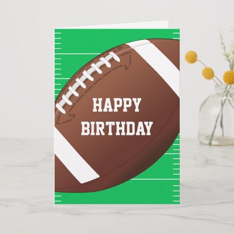 Sports Birthday Invitations, Football Invitations, Field Background, Coaching Teachers, Homemade Birthday Cards, Birthday Cards For Boys, Sports Coach, Bday Cards, Sports Birthday