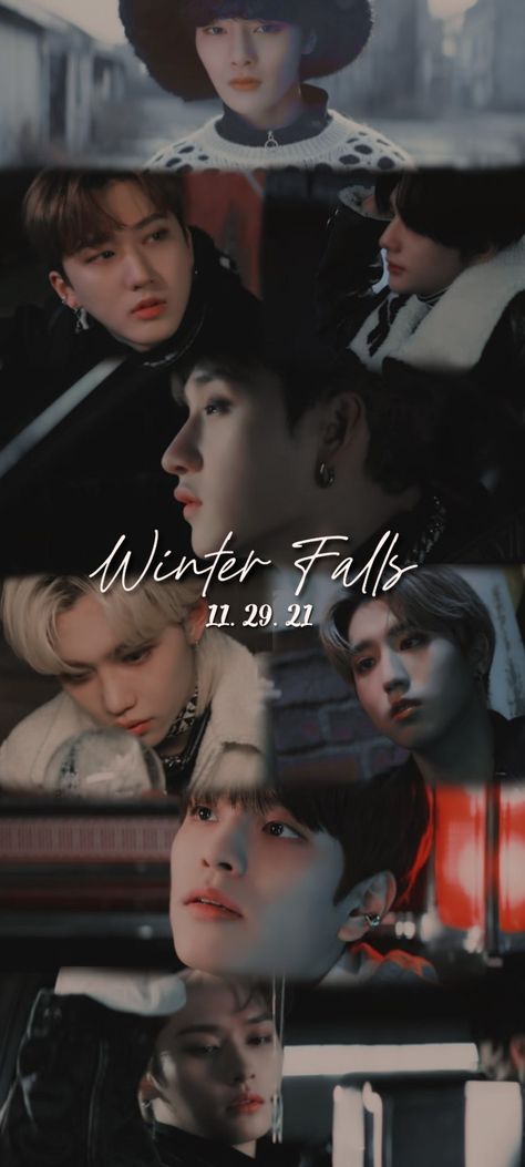 Winter Falls Skz Wallpaper, Skz Winter Falls, Stray Kids Winter Wallpaper, Stray Kids Wallpaper Iphone, Christopher Bang Chan, Jeongin Stray Kids, Straykids Wallpaper, Wallpaper Skz, Stray Kids Wallpaper