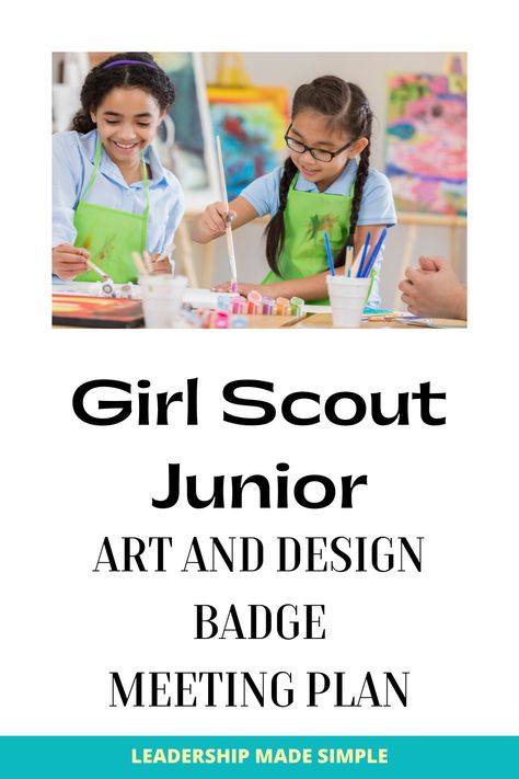 The new Girl Scout Junior Art and Design badge will have your troop doing all kinds of creative things. Here is an easy way to earn it without having to figure it out yourself. Girl Scout Junior Badges, Junior Badges, Girl Scout Brownie Badges, Junior Girl Scout Badges, Brownie Badges, Gs Cookies, Badge Ideas, Balloon Cars, Girl Scout Badges