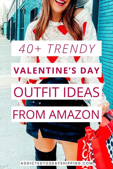 Make a statement this Valentine's Day with our Outfit Ideas from Amazon Fashion! Dive into the world of love-inspired looks, featuring red outfits that radiate romance. Discover the perfect ensemble to showcase your unique style and celebrate the day in fashion-forward flair. Womens Valentines Outfit, Women’s Valentine Outfit, Galentines Dinner Outfit, Valentines Outfits For Women Dates, Valentines Office Outfit, Chic Valentines Day Outfit, Valentine Outfits For Women Dates Casual, Valentines Sweater Outfit, Cute Casual Valentine's Day Outfits