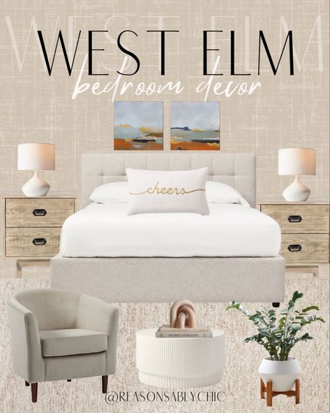 West elm bedroom decor, loving this west elm bedroom decor inspo, neutral bedroom decor, timeless bedroom decor, Follow my shop @reasonablychic on the @shop.LTK app to shop this post and get my exclusive app-only content! #liketkit #LTKhome #LTKFind @shop.ltk https://liketk.it/43xxX West Elm Emmett Low Profile Bed, West Elm Bedroom Ideas, West Elm Bedroom Inspiration, Canada Apartment, West Elm Bedroom, Timeless Bedroom, West Elm Bedding, Neutral Bedroom Decor, Mid Century Bedroom