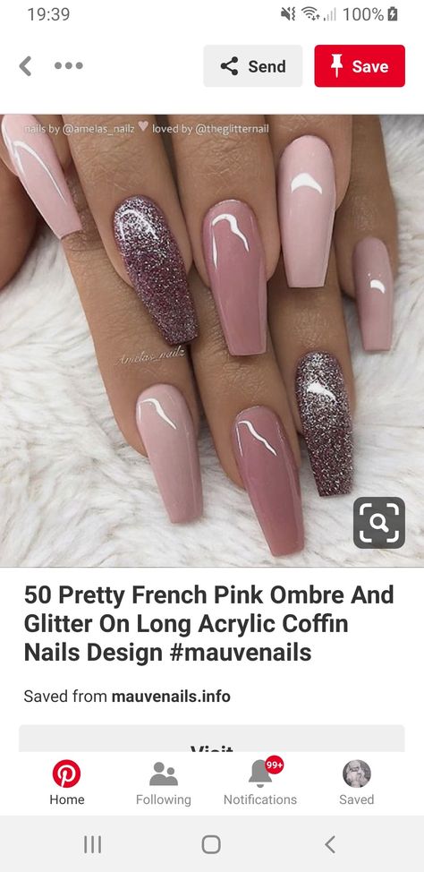 Mauve Nails Design, Vaca Nails, Mauve Nails, Nail Art Designs Summer, Twinkle Star, Nail Designs Glitter, Pink Sparkle, Manicure Ideas, Nails And Makeup