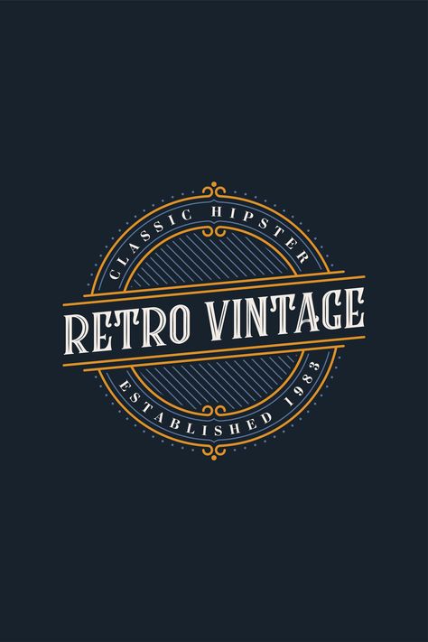 Download this Premium Vector about Retro Vintage Logo, and discover more Professional Graphic Resources on Freepik. #freepik #retro #vintage Antique Logo, Closet Logo, Vintage Mechanics, Logos Vintage, Retro Logo Design, Vintage Logos, Clothing Brand Logos, Logo Unique, Restaurant Logo