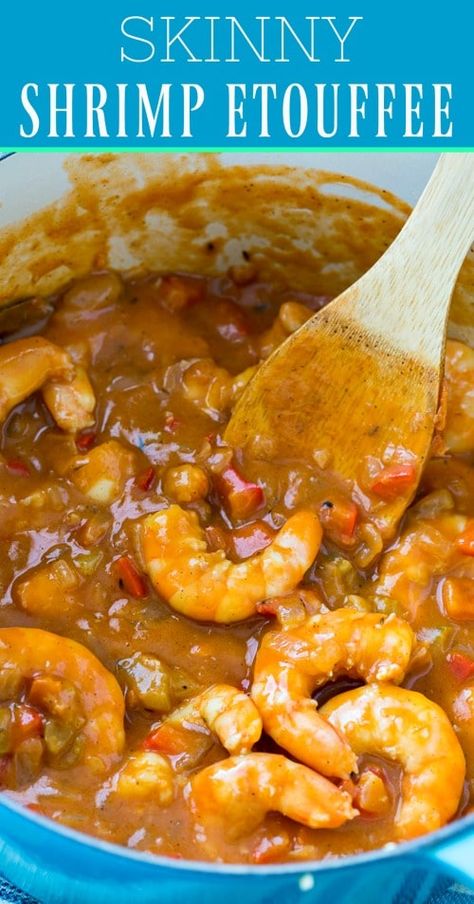 Healthy Shrimp Etouffee, Keto Shrimp Etouffee, Keto Etoufee Recipe, Skinnytaste Shrimp Recipes, Etouffee Recipe Easy, Healthy Shrimp Recipes, Etouffee Recipe, Shrimp Etouffee, Cajun Food