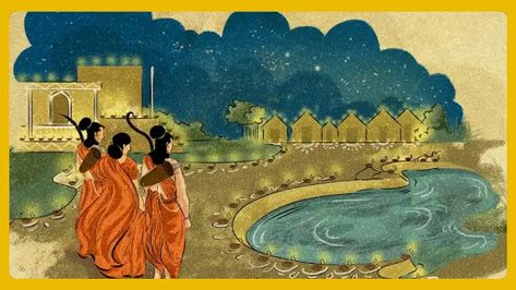 What is Diwali? Ram Sita Return To Ayodhya Diwali, Ram Returns To Ayodhya Diwali, Ramayan Painting, Why We Celebrate Diwali, Diwali Creatives, Ganpati Sketch, History Of Diwali, Diwali Pics, Sree Ram