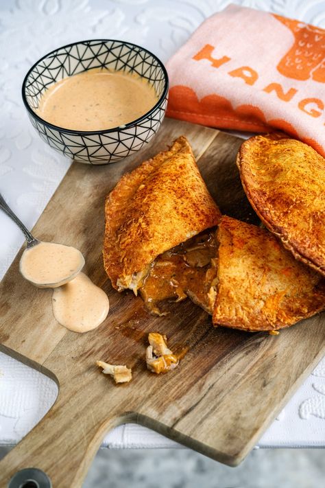 Make copycat Taco Bell Cheesy Chicken Crispanada in your Air Fryer using my easy recipe! Crisp shell and creamy, cheesy melty chicken filling. Crispitos Chicken And Cheese, Chicken Crispanada, Taco Bell Empanada Recipe, Chicken Crispitos Recipe, Chicken Crispitos, Crispitos Recipe, Chicken Empanada Recipe, Air Fryer Cheese, Chicken Chimichanga