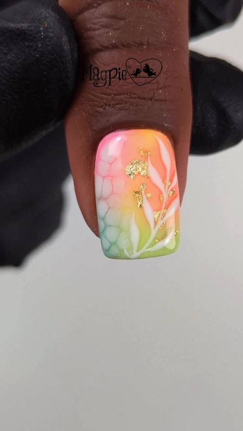 Nail Designs White Base, Nail Designs White, Neon Nail Designs, White Nail Designs, Neon Nails, Magpie, White Nails, Madagascar, Nail Ideas