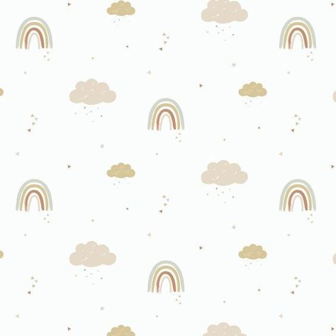 Kids Room Wallpaper Texture, Kids Bedroom Wallpaper Texture, Bedroom Wallpaper Texture, Nursery Background, Rainbow Girls Room, Contemporary Palette, Kids Bedroom Wallpaper, Girls Bedroom Wallpaper, Nursery Deco