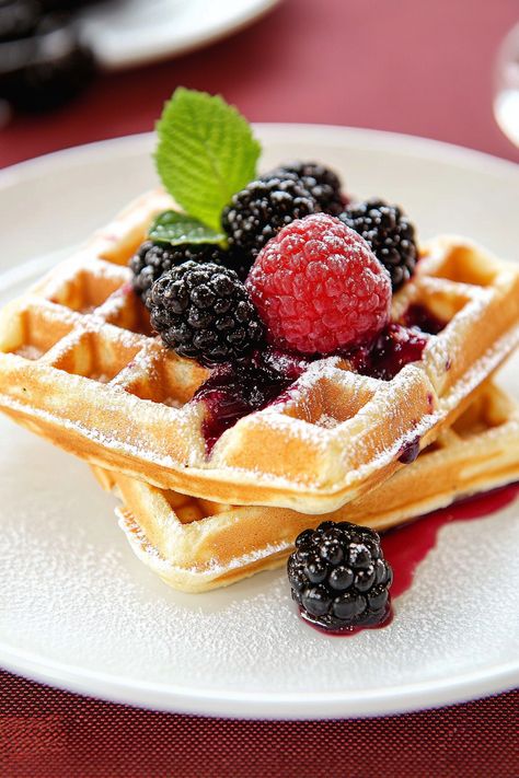 This quick and easy waffle recipe is perfect for busy mornings. Whip up crispy, golden waffles with simple ingredients. Trendy Recipes, Easy Waffle Recipe, How To Make Waffles, Fluffy Waffles, Waffle Irons, Waffles Easy, Homemade Waffles, Waffle Recipe, Freshly Squeezed Orange Juice