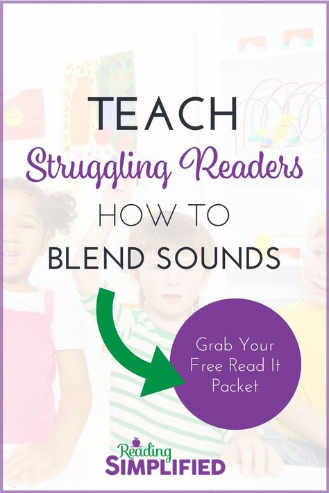 The #1 Strategy we use with every new reader: Blend As You Read. Solve any blending problem with readers of all ages. Also grab a FREE Read It packet! #strugglingreaders #teachertips Reading Simplified, Beginner Reading, Teaching Strategies Elementary, Tutoring Resources, Intervention Activities, Reading Incentives, Lesson Plan Template Free, Decodable Readers, Elementary Curriculum