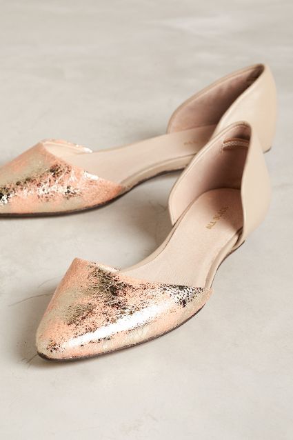 met d'orsay flats / anthropologie Flat Shoes Outfit, Trending Womens Shoes, Shoe Wardrobe, Look Formal, Beautiful Heels, Summer Flats, Womens Shoes High Heels, Metallic Pink, Shoe Fits