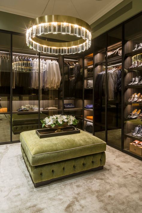 Houzz - Closets - Studio 28 Interiors A Walk In Closet, Glass Wardrobe, Dream Closet Design, Walk In Closet Design, Luxury Closets Design, Wardrobe Room, Closet Decor, Wardrobe Design Bedroom, Dream Closets