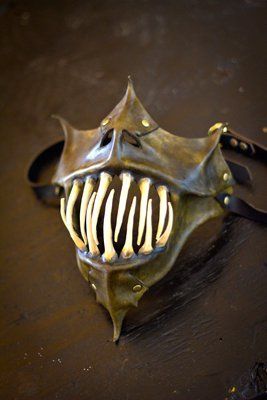 Hand Made Leather Masks | Gargoyle Lower Half Mask Handmade Leather Mask Leather Masks, Mascaras Halloween, Steampunk Leather, Half Mask, Arte Robot, Leather Mask, Cool Masks, Masks Art, Masks Masquerade