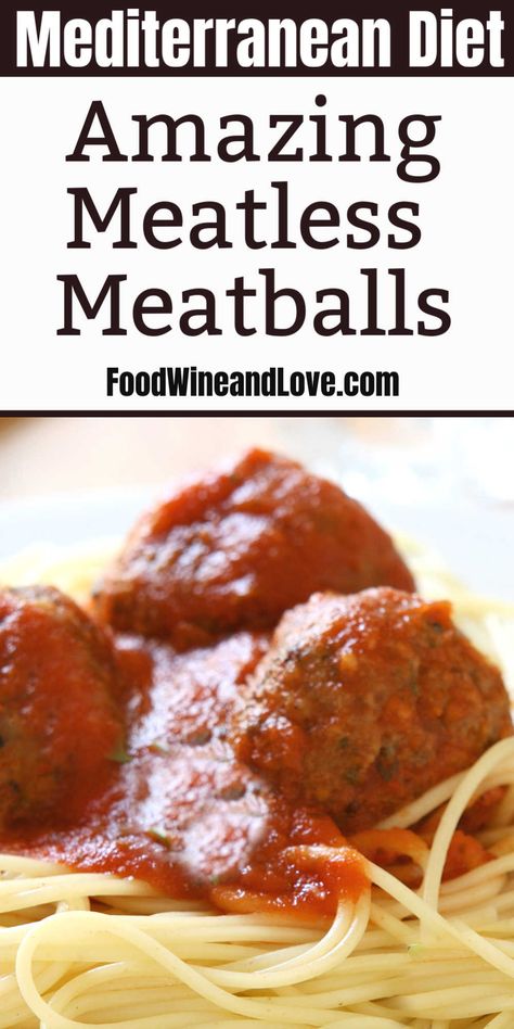 Enjoy this recipe for Yummy Meatless Meatballs with your next Italian pasta dinner or as your next great appetizer with sauce, vegan, vegetarian, gluten free Mediterranean diet Meatless Meatballs Recipes, Veggie Meatballs Recipe, Plant Based Meatballs, Vegetarian Meatballs Recipe, Vegetable Meatballs, Vegan Meatballs Recipe, Veggie Meatballs, Cook Vegetarian, Meatless Meatballs