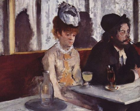 La buveuse d'absinthe by E. Degas. Absinthe Drinker, Degas Ballerina, Degas Paintings, Anselm Kiefer, Edouard Vuillard, Henri De Toulouse Lautrec, Mary Cassatt, Amedeo Modigliani, Caspar David Friedrich