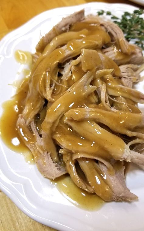 This Trisha Yearwood’s Crock Pot Pork Tenderloin is so tender and SO tasty! What set this recipe above the others was the gravy!!!  It is over the moon good! Pork Roast Crockpot, Crock Pot Pork Tenderloin, Pork Roast Crock Pot Recipes, Roast Crockpot, Crockpot Pork Loin, Pork Loin Recipe, Trisha Yearwood Recipes, Crockpot Pork Roast, Crockpot Pork Tenderloin