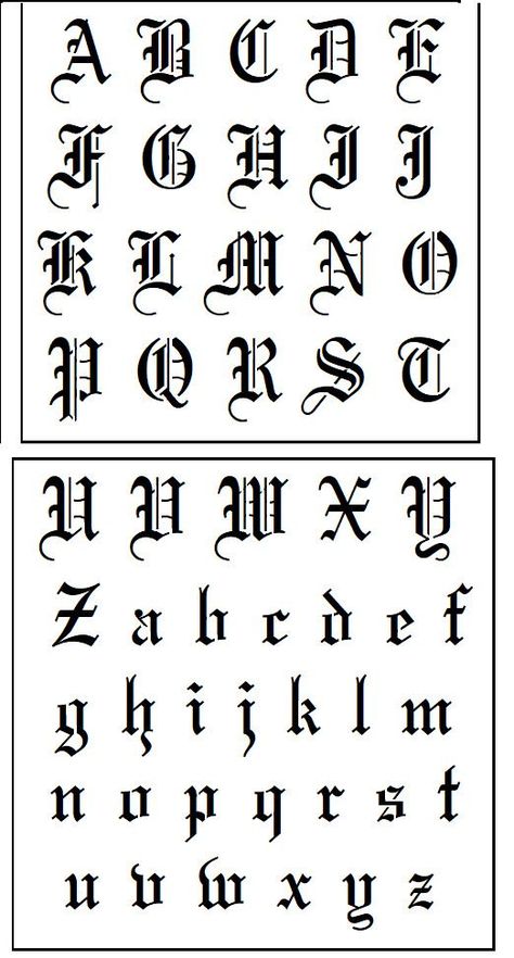 Stencil Template Old English Letters 1.5" Complete Upper & Lower Case Reusable Fancy Old English Letters, Simple Stencil Designs, Certificate Calligraphy, Old School Letters, Font Styles Alphabet, Old English Lettering, Cool Fonts Alphabet, Old Fashioned Fonts, Stencil Letters