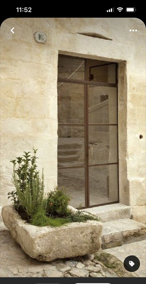 Matera Italy, Stone Building, Patio Interior, Stone Houses, Stone House, Villa Design, 인테리어 디자인, Malaga, Curb Appeal