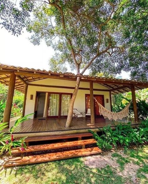 Rest House, Bamboo House, Countryside House, Tropical House, Beach House Design, Village House Design, Tiny House Cabin, Tropical Houses, Village Houses