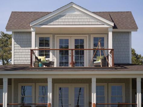 Second Story Balcony Master Suite, 2nd Story Balcony Back Of House, Balcony Addition Second Story, Bedroom Porch Balconies, Double Door Balcony, Add Balcony To House, Balcony Above Porch, Upstairs Balcony Ideas Master Suite, Bedroom Balcony Ideas Second Story